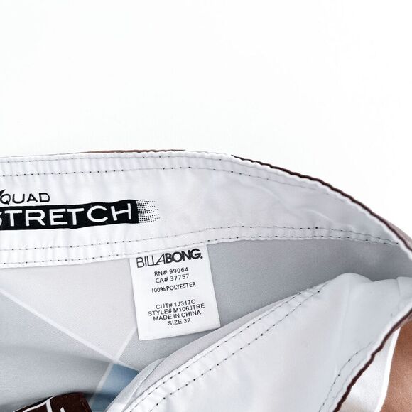 Billabong Mens Quad Platinum Stretch Swim Boardshorts Blue Brown Size 32 - Picture 5 of 9